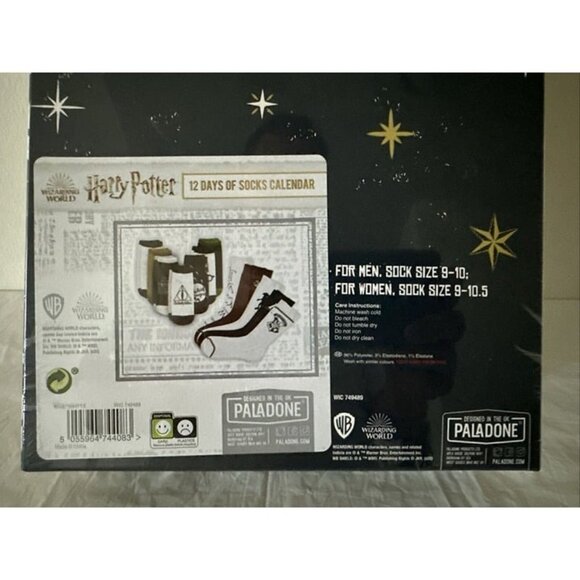 Harry Potter Advent Calendar Christmas 12 Days of Socks Sz. 9-10 Unisex Hogwarts - Picture 6 of 8